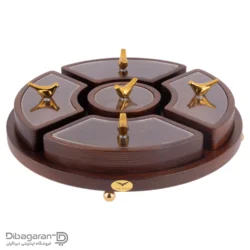 اردو خوری چوبی ایندو وود مدل گرد کد 9940/5