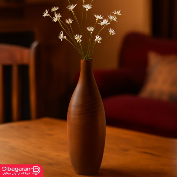 گلدان چوبی دکوری خمره‌ای دکورایتو