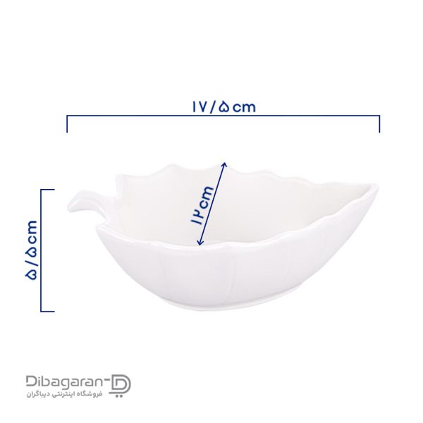 ابعاد کاسه سرامیکی گلدکیش مدل برگ کد G201518 ابعاد کاسه سرامیکی گلدکیش مدل برگ کد G201518