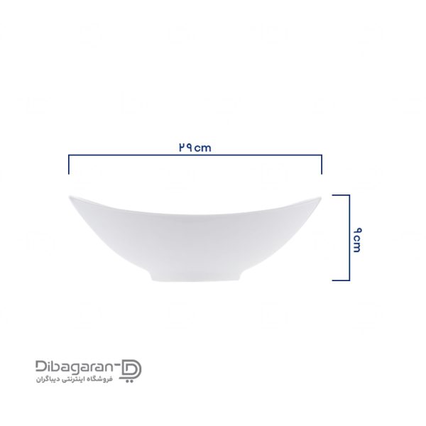 ابعاد ظرف سالاد خوری سرامیکی گلدکیش 201433 ابعاد ظرف سالاد خوری سرامیکی گلدکیش 201433