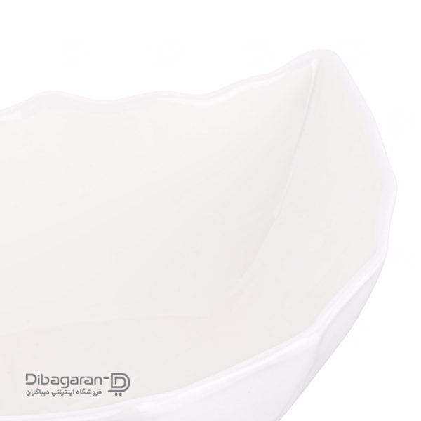 نمای نزدیک ظرف سالاد خوری گلدکیش مدل برگ نمای نزدیک ظرف سالاد خوری گلدکیش مدل برگ