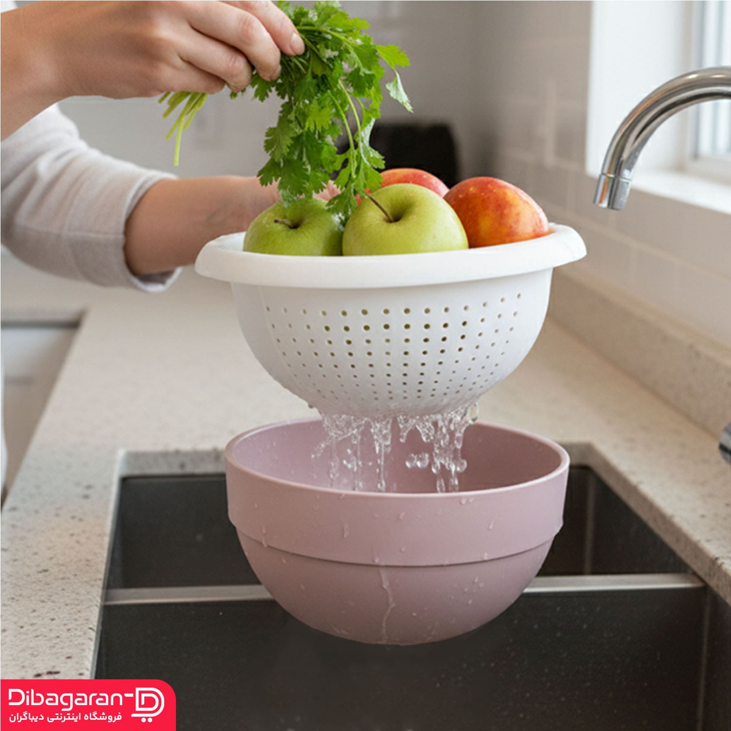 لایف استایل آبکش و لگن 6 پارچه لیمون کد 2066 لایف استایل آبکش و لگن 6 پارچه لیمون کد 2066