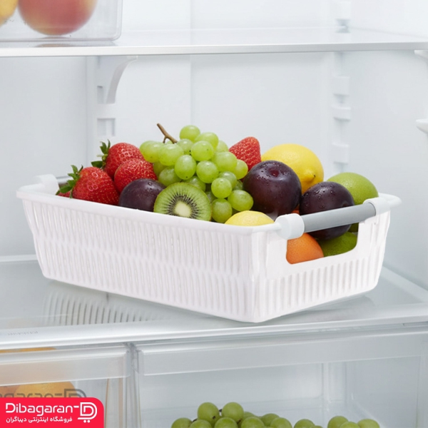 تصویر دکوراتیو سبد طرح بامبو دسته استیل لیمون کد 1384