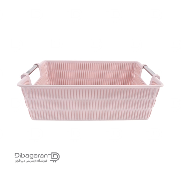 سبد طرح بامبو دسته استیل لیمون کد 1384 گلبهی