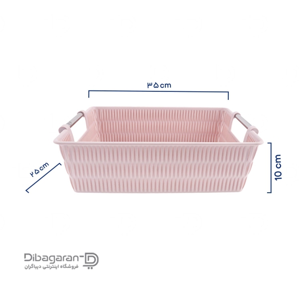تصاویر با ابعاد سبد طرح بامبو دسته استیل لیمون کد 1384 گلبهی