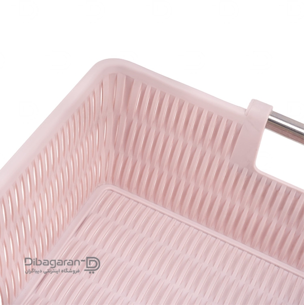 سبد طرح بامبو دسته استیل لیمون کد 1384 گلبهی