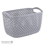 سبد پلاستیکی لیمون طرح بافت کد 2140 طوسی