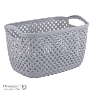 سبد پلاستیکی لیمون طرح بافت کد 2140 طوسی
