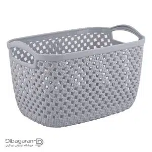 سبد پلاستیکی لیمون طرح بافت کد 2140 طوسی