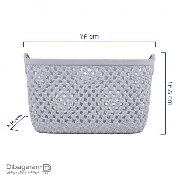 ابعاد سبد پلاستیکی لیمون طرح بافت کد 2140