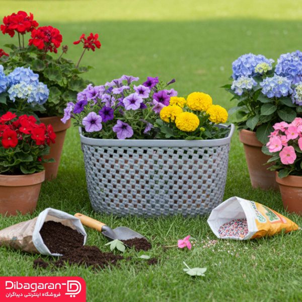 دکوراتیو سبد پلاستیکی لیمون طرح بافت کد 2140