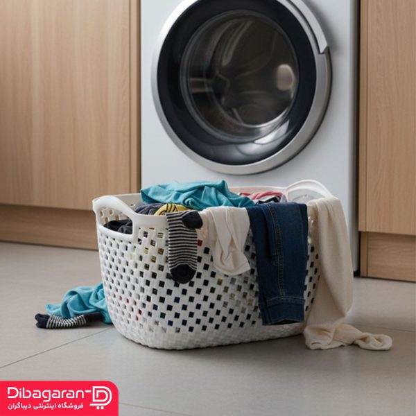 لایف استایل سبد پلاستیکی لیمون طرح بافت کد 2140