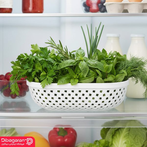 لایف استایل سبد نان و سبزی طرح بافت لیمون بزرگ کد 2142