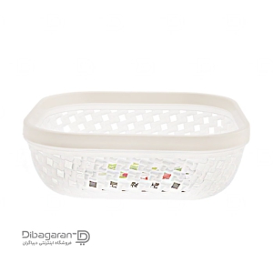 سبد نان و سبزی طرح بافت لیمون کوچک کد 2146 کرم