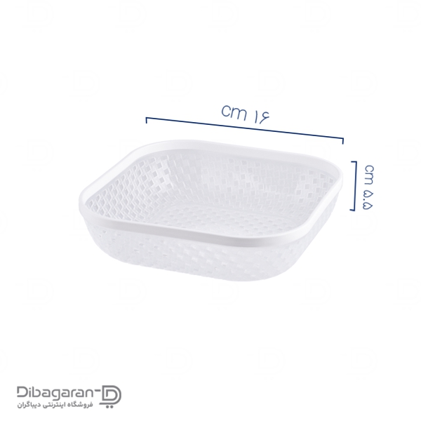 ابعاد سبد نان و سبزی طرح بافت لیمون کوچک کد 2146