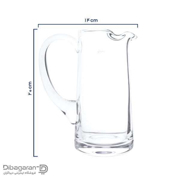 ابعاد پارچ کریستال پاشاباغچه مدل کونیک کد 28385 ابعاد پارچ کریستال پاشاباغچه مدل کونیک کد 28385