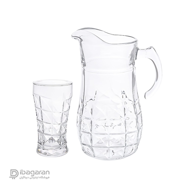 پارچ و لیوان پیرلس مدل آکوامارین کد 801300W پارچ و لیوان پیرلس مدل آکوامارین کد 801300W