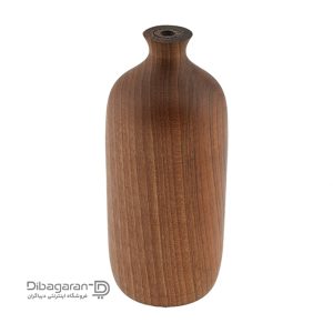 گلدان چوبی ساده استوانه‌ای