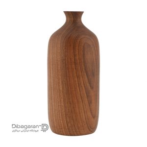 گلدان چوبی ساده استوانه‌ای