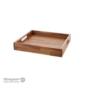 سینی چوبی یاکا مدل آکاسیا مربع