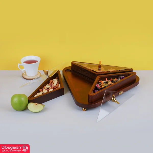 اردو خوری چوبی ایندو وود مدل مثلثی سه خانه کد 9940/33 خرید و قیمت اردو خوری چوبی ایندو وود مدل مثلثی سه خانه کد 9940/33