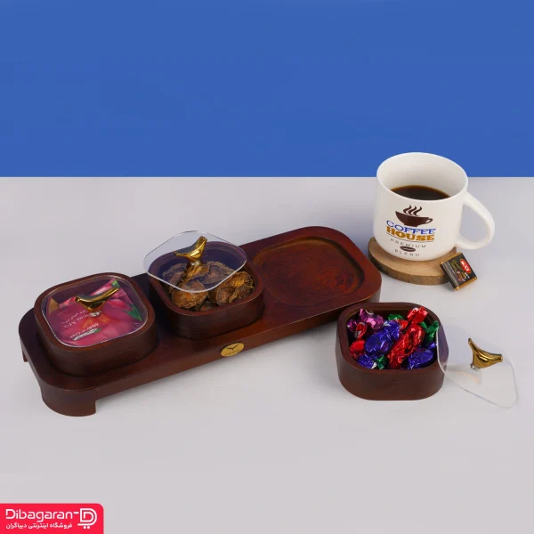 اردو خوری سه خانه ایندو وود 9912/3 اردو خوری سه خانه چوبی ایندو وود 9912/3