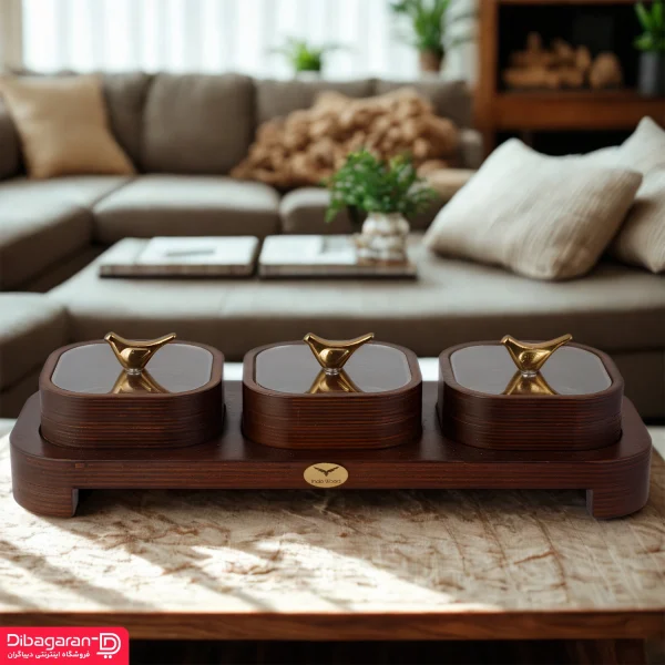 اردو خوری سه خانه ایندو وود 9912/3 اردو خوری سه خانه چوبی ایندو وود 9912/3