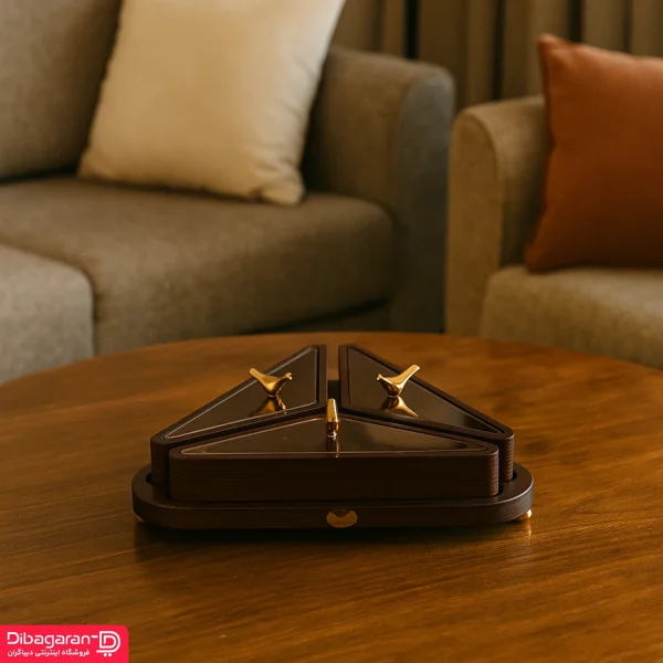 اردو خوری چوبی ایندو وود مدل مثلثی سه خانه کد 9940/33 خرید و قیمت اردو خوری چوبی ایندو وود مدل مثلثی سه خانه کد 9940/33