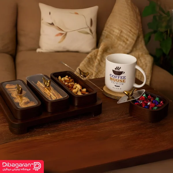 اردو خوری چوبی ایندو وود مدل سه خانه کد 9940/3 خرید و قیمت اردو خوری چوبی ایندو وود مدل سه خانه کد 9940/3