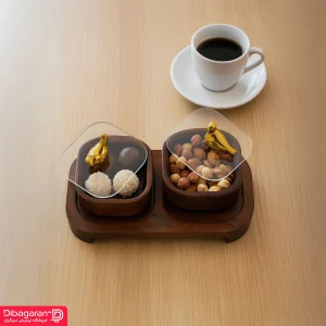 اردو خوری چوبی ایندو وود مدل دو خانه کد 9912/2