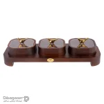 اردو خوری چوبی ایندو وود مدل سه خانه کد 9912/3