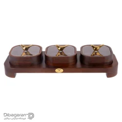 اردو خوری چوبی ایندو وود مدل سه خانه کد 9912/3