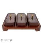 خرید و قیمت اردو خوری چوبی ایندو وود مدل سه خانه کد 9940/3