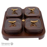 اردو خوری چوبی ایندو وود مدل چهار خانه کد 9940/4