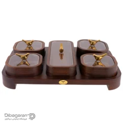 اردو خوری چوبی ایندو وود مدل پنج خانه کد 9940/55