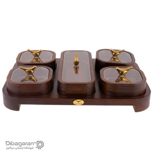 اردو خوری چوبی ایندو وود مدل پنج خانه کد 9940/55
