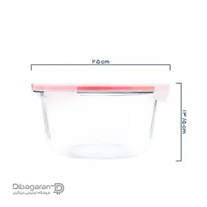 ظرف نگهدارنده شیشه ای لیمون 3 لیتر کد 2075