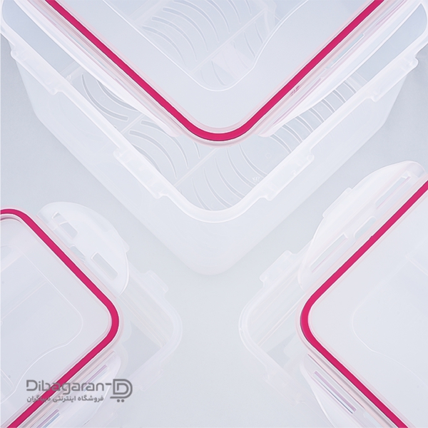 نمای دور ظروف نگهدارنده 6 تکه لیمون کد 778