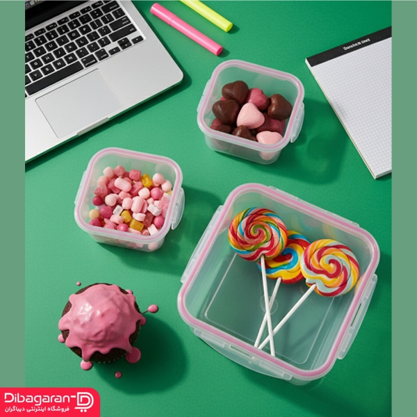 دکوراتیو ظروف نگهدارنده 6 تکه لیمون کد 778