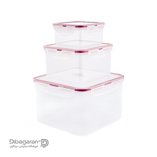 ظروف نگهدارنده 6 تکه لیمون کد 778 صورتی