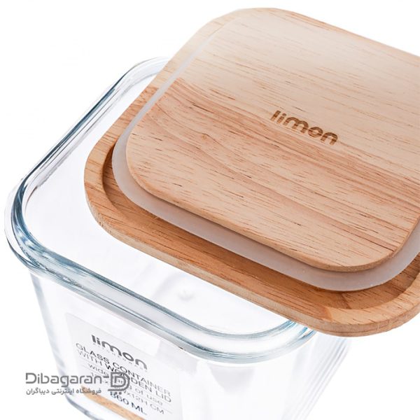 درب ظرف نگهدارنده مربع شیشه ای لیمون کد 2189
