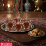 طراحی دسته و بدنه شفاف فنجان پیرلس