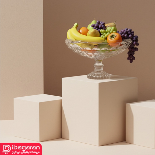 دکوراتیو میوه خوری بلور پایه دار پیرلس مدل آکومارین کد 71700W دکوراتیو میوه خوری بلور پایه دار پیرلس مدل آکومارین کد 71700W