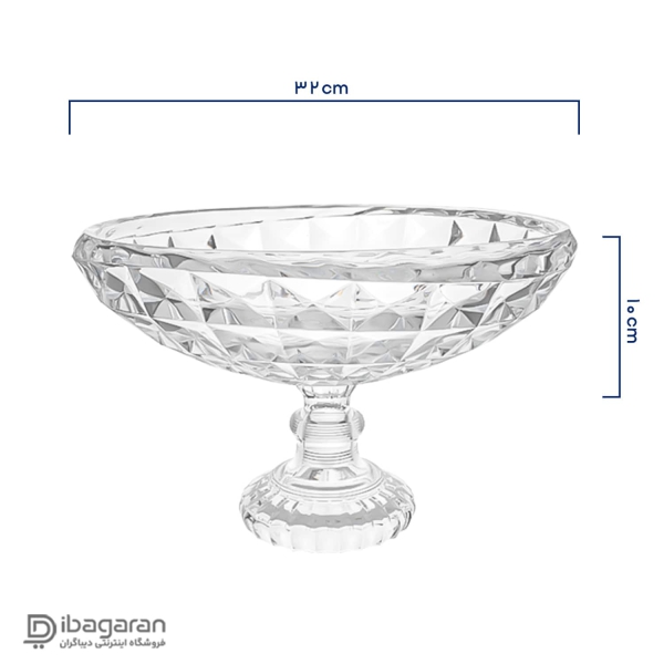 ابعاد میوه خوری بلور پایه دار پیرلس مدل آکومارین کد 71700W ابعاد میوه خوری بلور پایه دار پیرلس مدل آکومارین کد 71700W