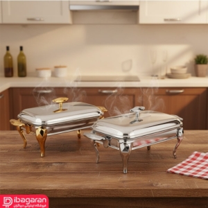 سوفله خوری سافینوکس با پایه‌های فلزی و بدنه استیل