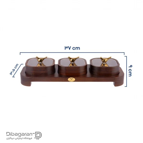 ابعاد اردو خوری سه خانه ایندو وود 9912/3 ابعاد اردو خوری سه خانه چوبی ایندو وود 9912/3
