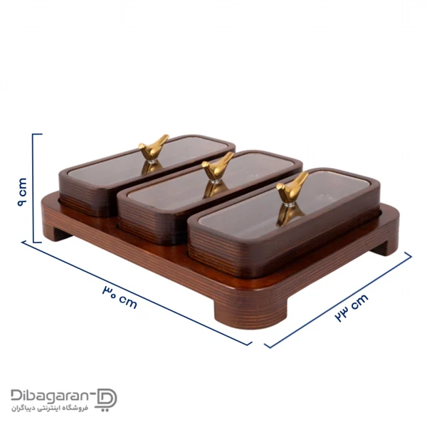 اردو خوری چوبی ایندو وود مدل سه خانه کد 9940/3 خرید و قیمت اردو خوری چوبی ایندو وود مدل سه خانه کد 9940/3