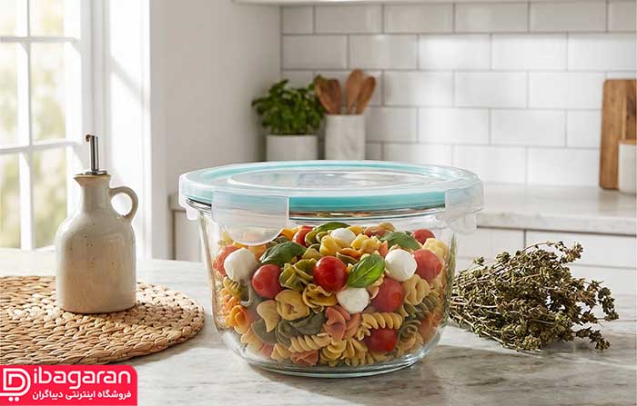 ظرف نگهدارنده شیشه ای لیمون 1.2 لیتر مدل 2077