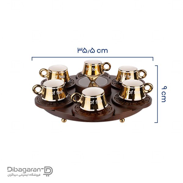 ابعاد ست قهوه خوری ایندو وود کد 90160 ابعاد ست قهوه خوری ایندو وود کد 90160