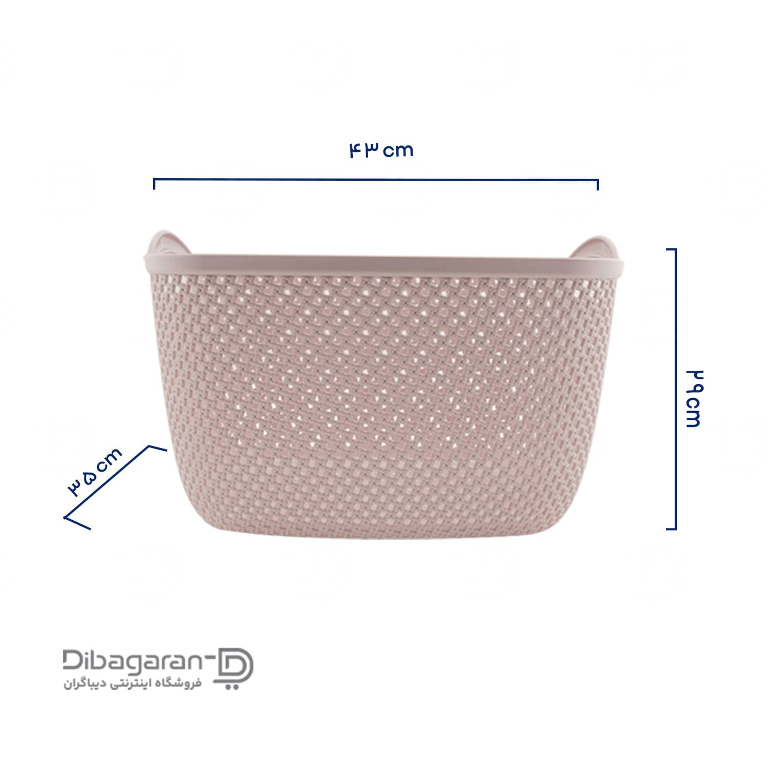 ابعاد سبد رخت لیمون طرح بافت کد 2137 ابعاد سبد رخت لیمون طرح بافت کد 2137